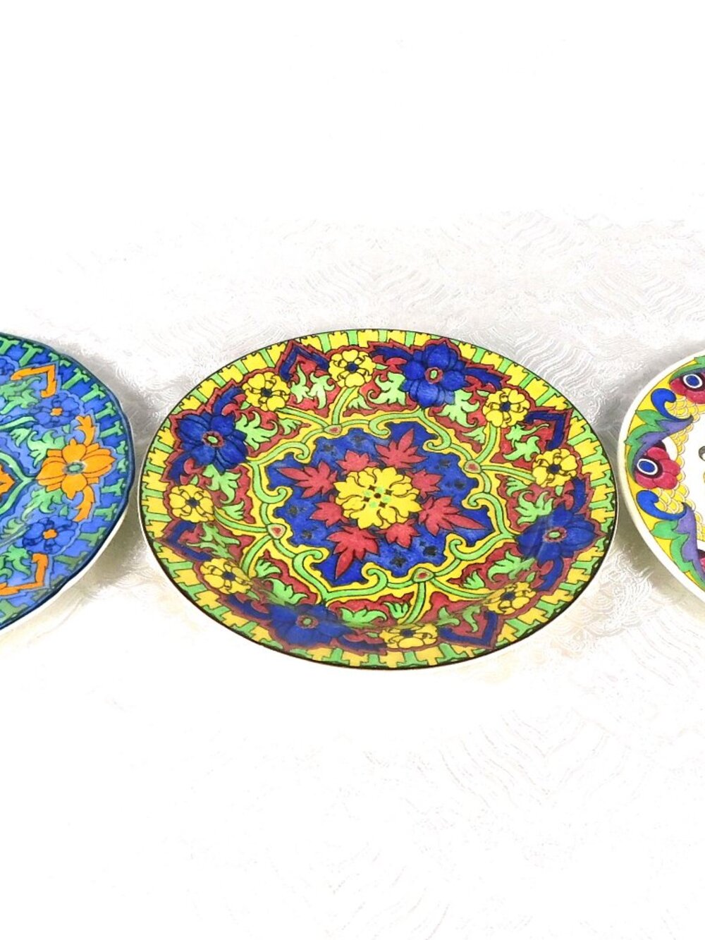Lot of Three Colorful Royal Doulton Dinner Plates # 26725